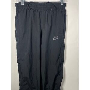 Nike Sportswear Black Woven Track Pant Elastic Waist Athletic Casual Small Baggy